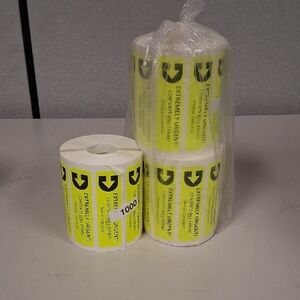 3 Rolls Of 1,000 Labels Extremely Urgent Contents Will Expire
